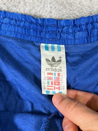 Pantalón corto Adidas vintage 80s azul