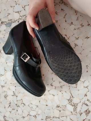Zapatos de piel negros mujer