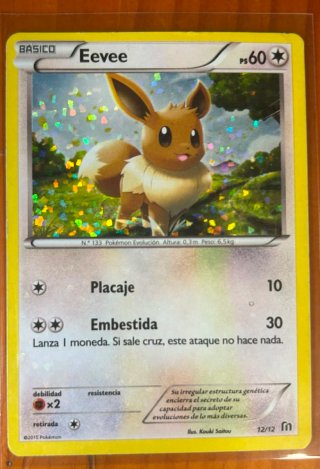 Carta Pokémon Eevee 12/12 MCDonald's de 2015