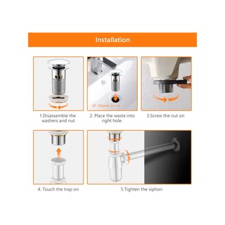 Ibergrif M20507 scarico lavandino ottone cromato