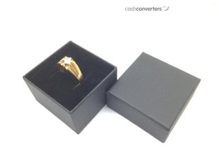 anillo oro 18k con piedra con circonita