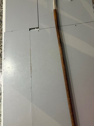 Baston antiguo con empuñadura curva