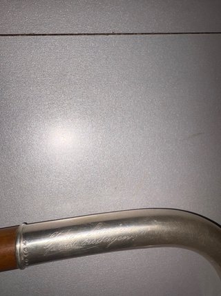 Baston antiguo con empuñadura curva
