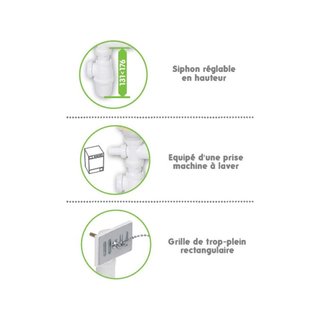 Kit di scarico Wirquin 30721103 D60 per lavello a due vasche