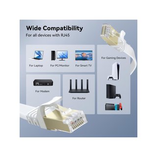 BUSOHE Cable Ethernet Cat 8 8M Plano