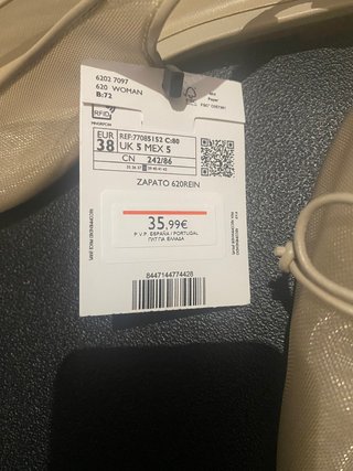 Zapatos Mango Talla 38 Beige Malla Nuevo