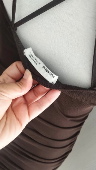 Sexy vestido mini fruncido elástico con tul/malla