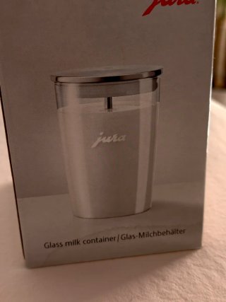 Jarra de cristal JURA con tapa metálica