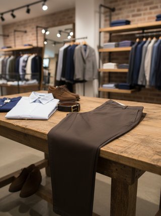 Pantalón Chino Hugo Boss Marrón Talla L