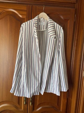 Blazer Bershka Verano Talla L Rayas