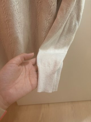 Jersey blanco de punto fino