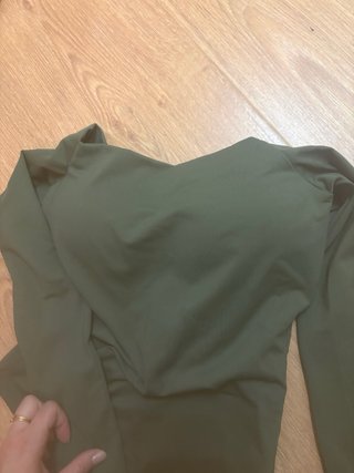 Body manga larga verde talla Mj