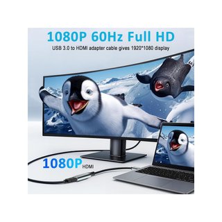 Adaptador USB a HDMI alta definición portátil