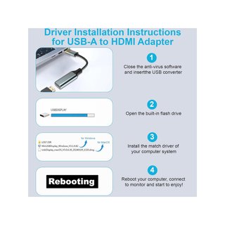 Adaptador USB a HDMI alta definición portátil