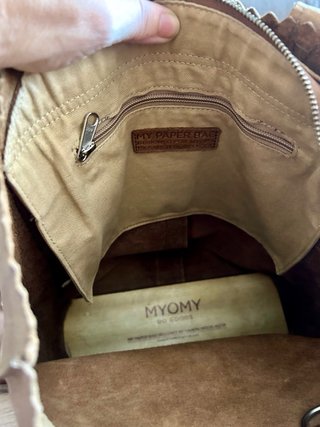 Bolso MYOMY de cuero marrón