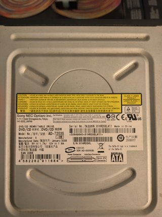 Lector Grabador DVD Sony NEC Optiarc