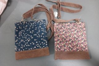 Lote 2 Bolsos bandolera, Pequeños Vaquero azul y F