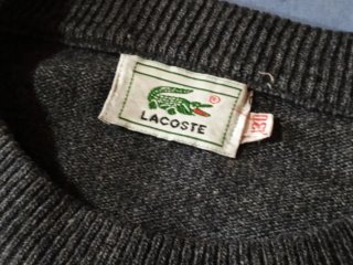 Jersey Lacoste Gris Infantil Talla 7-9 Años