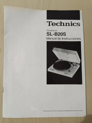 Manual Instrucciones Tocadiscos Technics SL-B20S