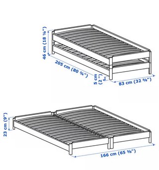Letto a castello in pino 80x200