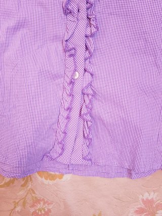 Camicia benetton Viola a Quadri Donna XL