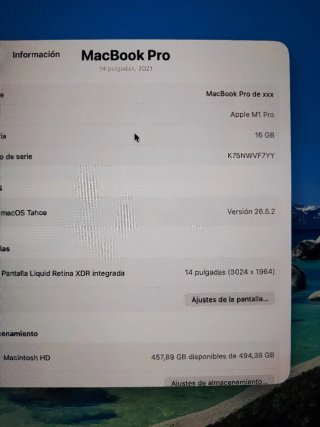 MacBook Pro 14 M1 Pro 2021 Gris Espacial