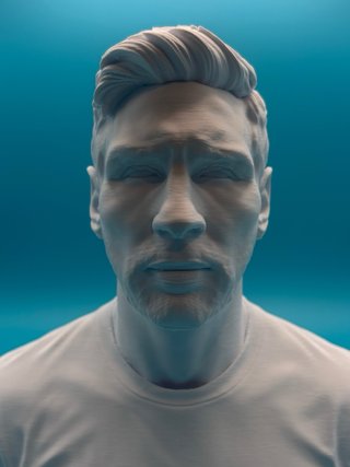 Busto 3D Lionel Messi - Altezza 17cm