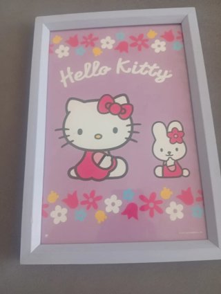 Cuadro Hello Kitty Morado y Rosa