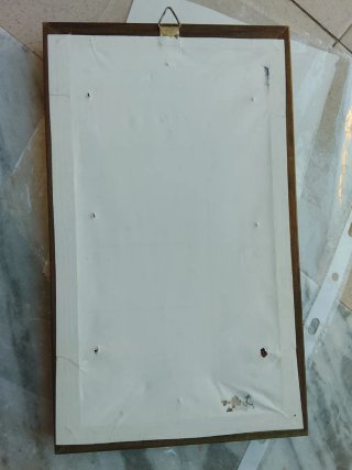 Specchio decorato con fiori dipinti a mano