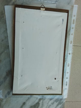 Specchio decorato con fiori dipinti a mano