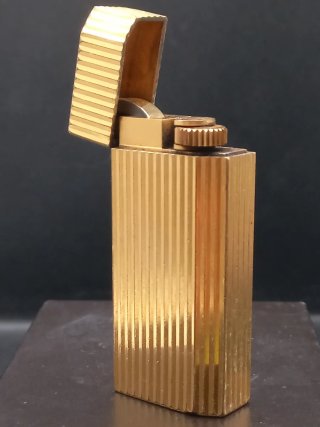 Accendino Cartier Dorato a Righe