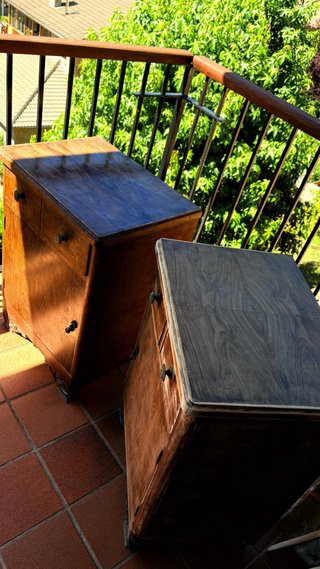 Conjunto 2 Mesitas de noche antiguas madera