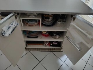 Isola cucina Ikea legno grigio
