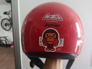 Casco de moto infantil rojo
