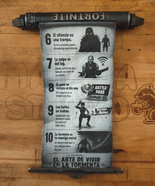 Pergamino para fan de Fortnite personalizable