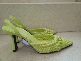 Zapatos Mango tacón verde talla 38