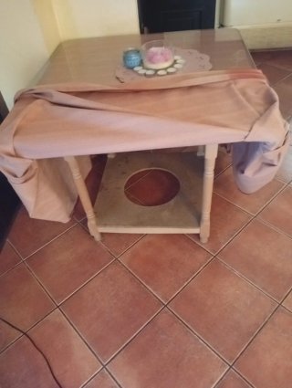 Mesa camilla con brasero