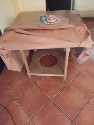 Mesa camilla con brasero