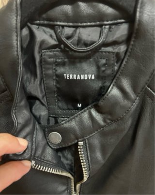 Giacca similpelle Terranova nera nuova