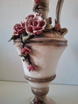 JARRA VINTAGE PORCELANA CAPODIMONTE