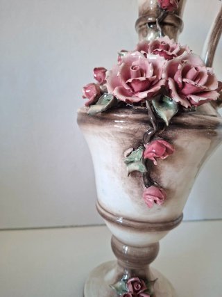 JARRA VINTAGE PORCELANA CAPODIMONTE