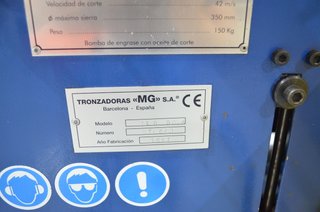 Tronzadora aluminio manual MG TLG-350 SA