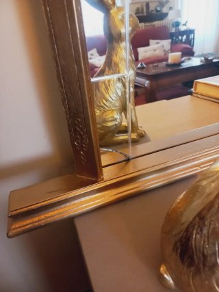 Espejo Grande Dorado Vintage