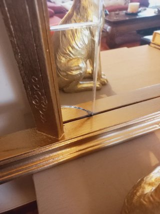 Espejo Grande Dorado Vintage