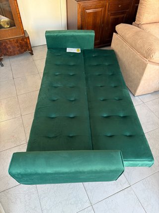 Sofá Cama Terciopelo Verde