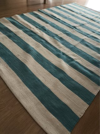 Alfombra El Corte Inglés Lana Beige/Turquesa
