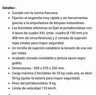 Portabicicletas Mottez para 2 bicis