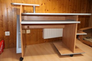 Mesa Ordenador y Estudio Madera Gris