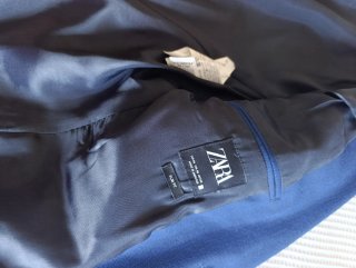 Chaqueta traje Zara azul chico