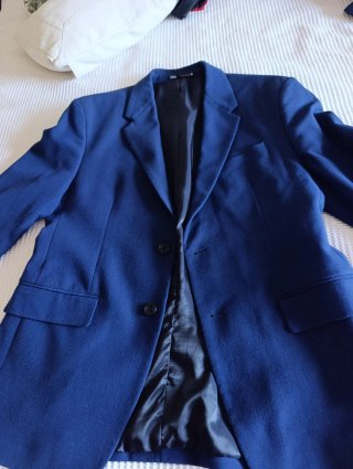 Chaqueta traje Zara azul chico